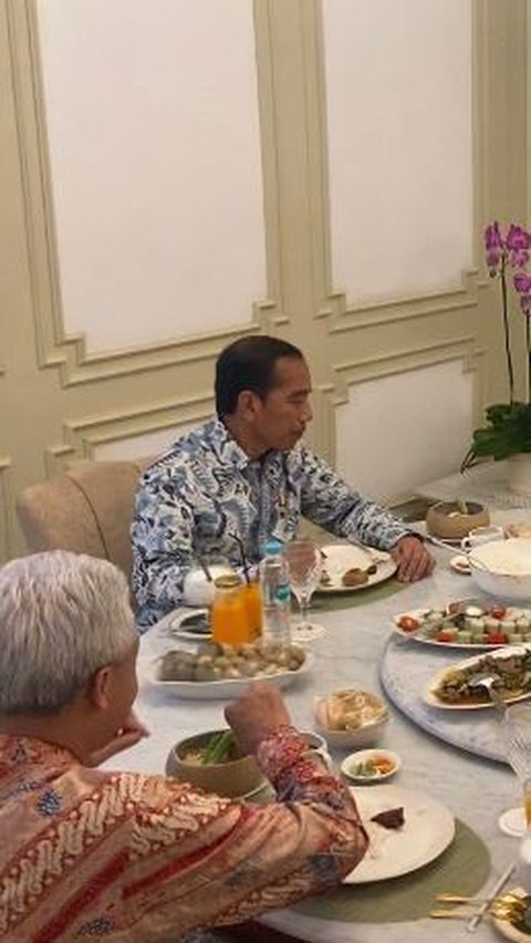 Momen Akrab Tiga Capres Makan Siang Bareng Jokowi, Anies Paling Semringah<br>