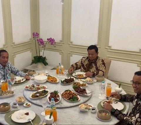 Momen Akrab Tiga Capres Makan Siang Bareng Jokowi, Anies Paling Semringah