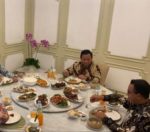 Momen Akrab Tiga Capres Makan Siang Bareng Jokowi, Anies Paling Semringah