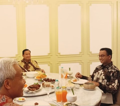 Posisi Duduk Makan Siang, Anies Berhadapan dengan Jokowi, Prabowo dan Ganjar Samping Kanan Kiri