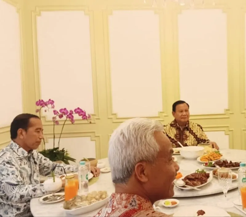 Posisi Duduk Makan Siang, Anies Berhadapan dengan Jokowi, Prabowo dan Ganjar Samping Kanan Kiri