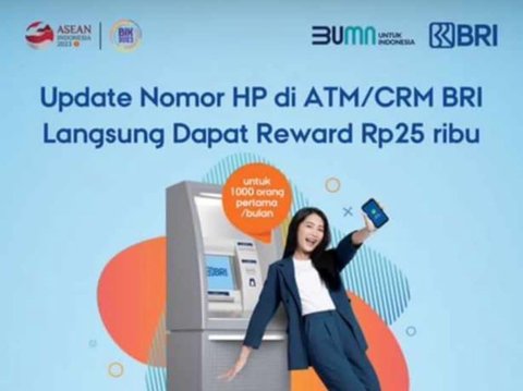 BRI Ajak Nasabah Perbaharui Nomor Handphone di ATM/CRM, Dapatkan Tambahan Saldo