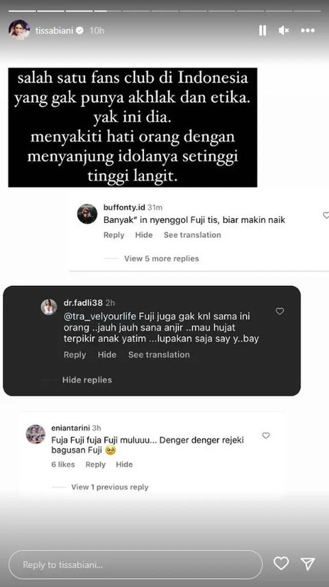 Tissa Biani Akhirnya Buka Suara Terus Disamakan, Geram Sebut Fans Fuji Tak Punya Akhlak dan Etika