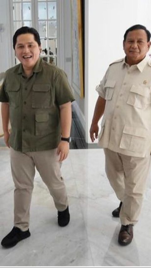 Sanjungan Prabowo dan 'Support' Erick Thohir di Pilpres 2024