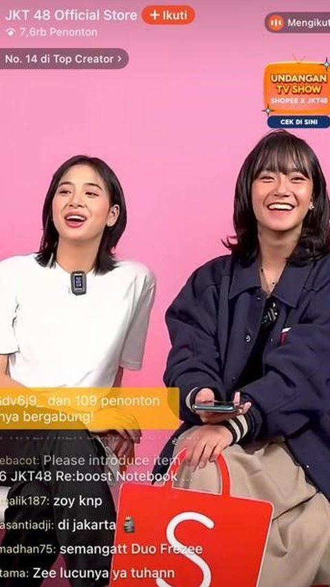 Buy on Shopee Live and Get an Invitation to Watch JKT48, Zee and Freya's Live Session is Immediately Bombarded by Fans!