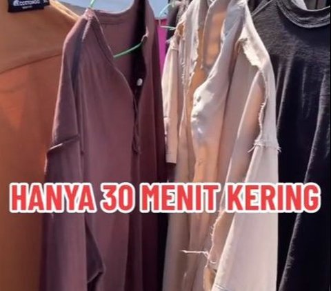 Viral Pria di Semarang Jemur Baju yang Baru Dicuci, Kering dalam Waktu 30 Menit Saja