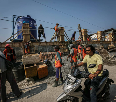 FOTO: Potret Tanggul Laut Jakarta yang Terus Ditinggikan, Tiap Dua Tahun Bertambah 20 Cm