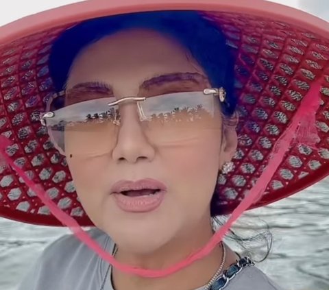 Serunya Bella Saphira Naik 'Coconut Basket Boat' di Vietnam, Potret Cantiknya Bikin Salfok