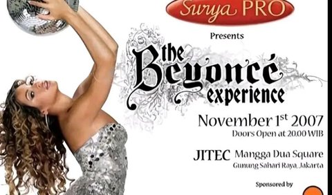 Penampilan Beyonce di Jakarta ini merupakan salah satu rangkaian konsernya yang bertajuk 'The Beyonce World Tour 2007'. Setelah dari Indonesia, Beyonce melanjutkan tur konsernya ke Chna.