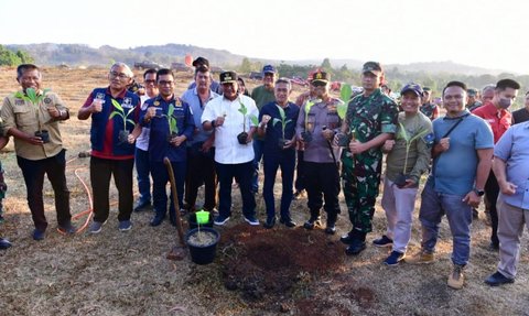 Pj Gubernur Sulsel Tanam Perdana Budidaya Pisang di Mare