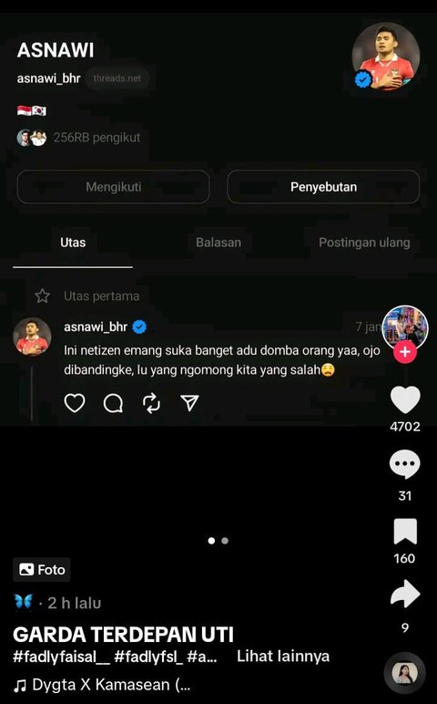 Heboh Diduga Chat Asnawi Khawatir Kepada Fuji yang Dihujat, Sweet Banget!