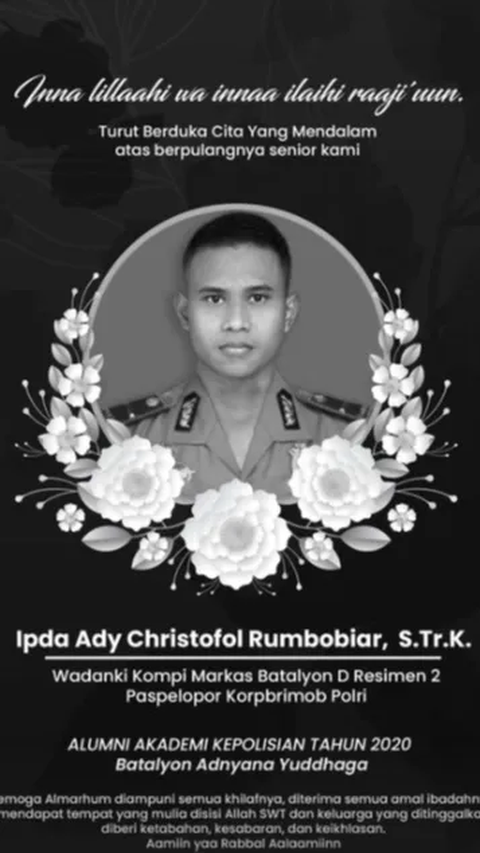 Innalillahi Wa Innaillahi Rojiun, Ipda Bima Mukti Anak Jenderal Polri Berduka