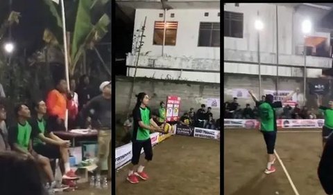 Lakukan Selebrasi di Lapangan Voli