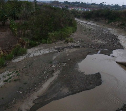 FOTO: Potret Dampak Kemarau Panjang di Kabupaten Bekasi, Sawah Kering Kerontang hingga Warga Berebut Air