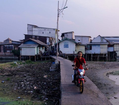 Musim kemarau berkepanjangan telah menyurutkan banjir 'abadi' di Kampung Teko atau Kampung Apung di Kelurahan Kapuk, Cengkareng, Jakarta Barat. Sebagian tanah yang berpuluh-puluh tahun terendam air kini tampak kering.<br>