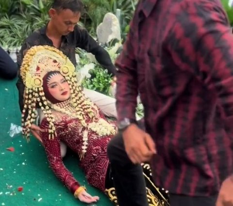 Viral Pengantin Wanita Tiba-tiba Menari saat Akan Jalan ke Pelaminan, Diduga Kesurupan