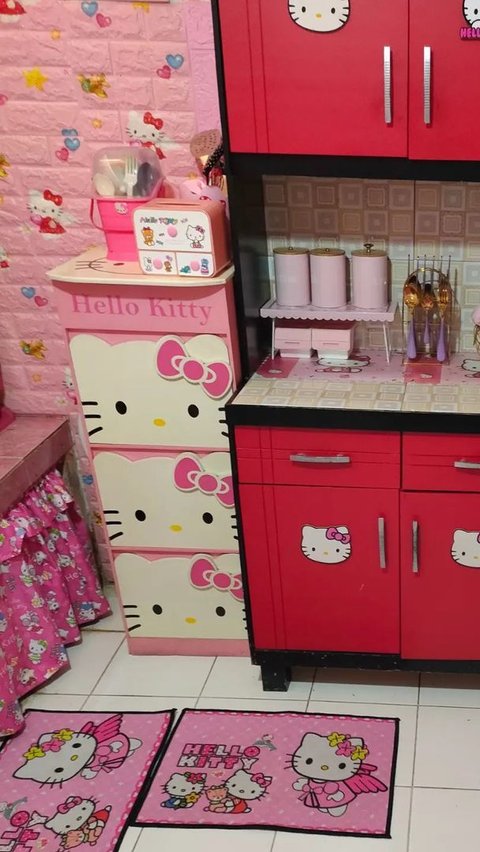 Serba Hello Kitty, Penampakan Dapur Jadi Mirip Taman Main