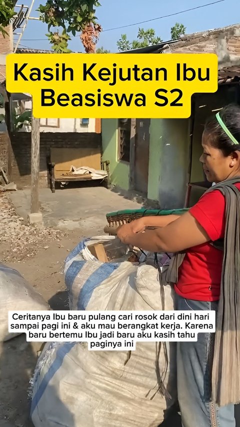 Viral Momen Haru Anak Pemulung Beri Kejutan Ibu Usai Dapat Beasiswa S2<br>