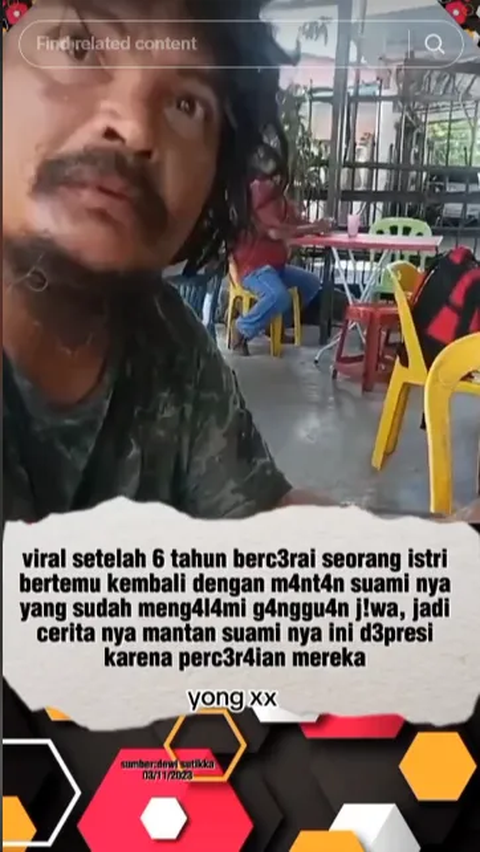 Suara sang wanita langsung bergetar dan terdengar panik ketika melihat penampilan mantan suaminya seperti ODGJ. <br>