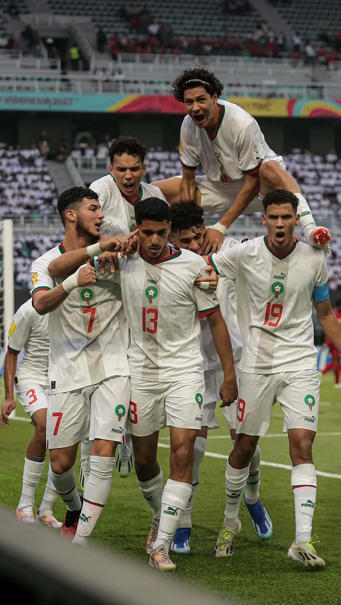 FOTO: Maroko Tekuk Panama, Saifdine Chlaghmo Cetak Gol Pertama di Piala Dunia U-17