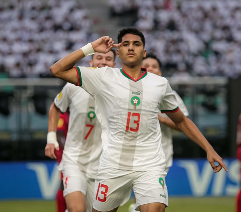 FOTO: Maroko Tekuk Panama, Saifdine Chlaghmo Cetak Gol Pertama di Piala Dunia U-17