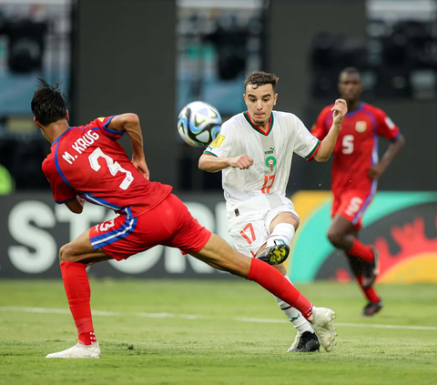 FOTO: Maroko Tekuk Panama, Saifdine Chlaghmo Cetak Gol Pertama di Piala Dunia U-17