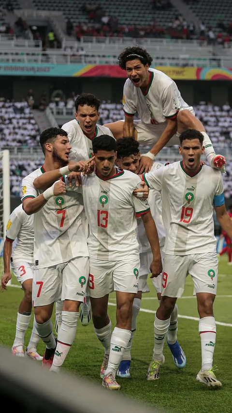 Kemenangan ini membuat Maroko menempati puncak klasemen sementara Grup A Piala Dunia U-17. Bola.com/Bagaskara Lazuardi