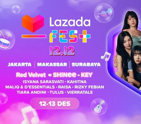 Lazada 11.11: Bisa Beli Tiket Konser Musik Lazada Fest 12.12 untuk Nonton Red Velvet Hingga SHINee’s KEY