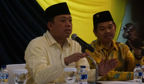 Koorbid Pemenangan Pemilu I Partai Golkar Nusron Wahid Umumkan penunjukan Dedi Mulyadi maju di Pilgub Jawa Barat (Liputan6.com/Huyogo Simbolon)