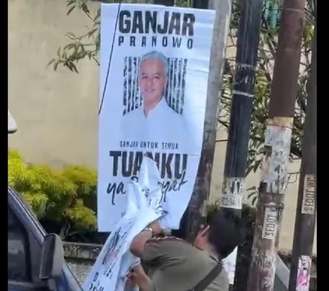 Poster Ganjar-Mahfud Dicopoti, Sandiaga Cerita Pernah Alami Hal Sama saat Berpasangan dengan Prabowo