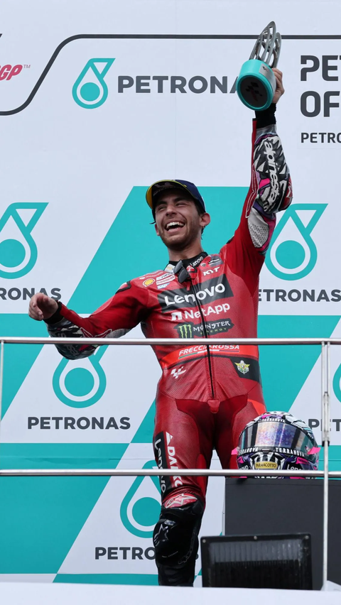 Podium ini sekaligus menjadi kemenangan perdananya sejak MotoGP Aragon 2022, ketika Enea masih membela Gresini Racing.