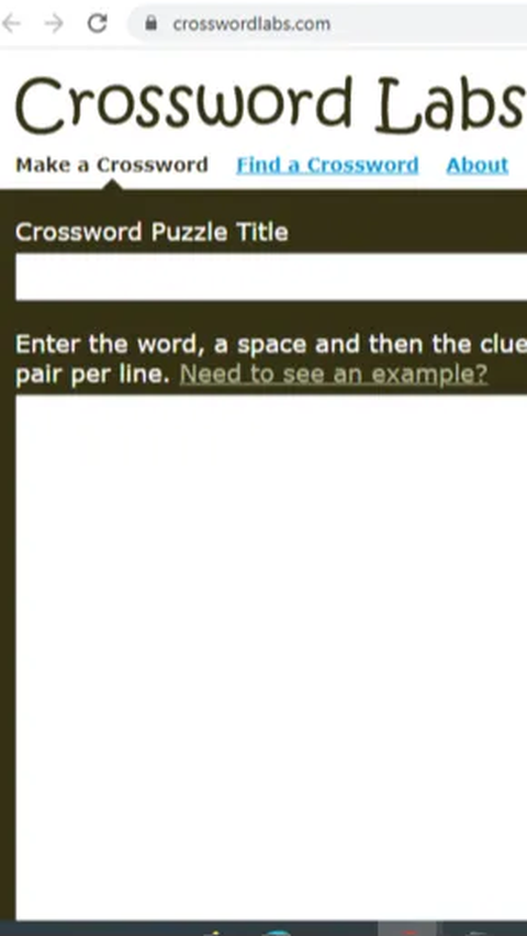 Cara Membuat Teka Teki Silang Online di Crossword Labs