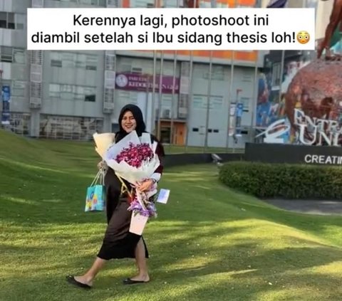 Hamil Tua, Wanita Ini Jalani Maternity Shoot dan Sidang Tesis di H-1 Melahirkan