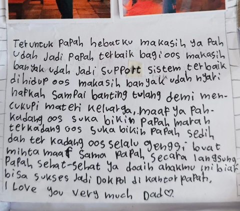 Surat Cinta untuk Jenderal Polisi dari Gadis Kecilnya, Isinya Menyentuh Hati