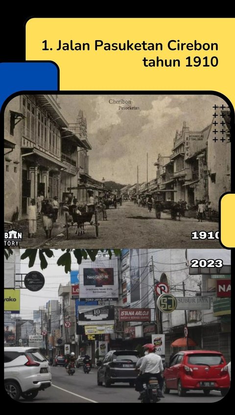 10 Potret Jalanan Cirebon Tempo Dulu dan Kini, Nostalgia Kenangan Manis Masa Lalu