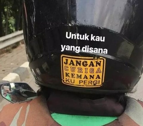 10 Potret Tulisan di Helm Ojol yang Panuh Makna Menohok, Penumpang Auto Tersindir