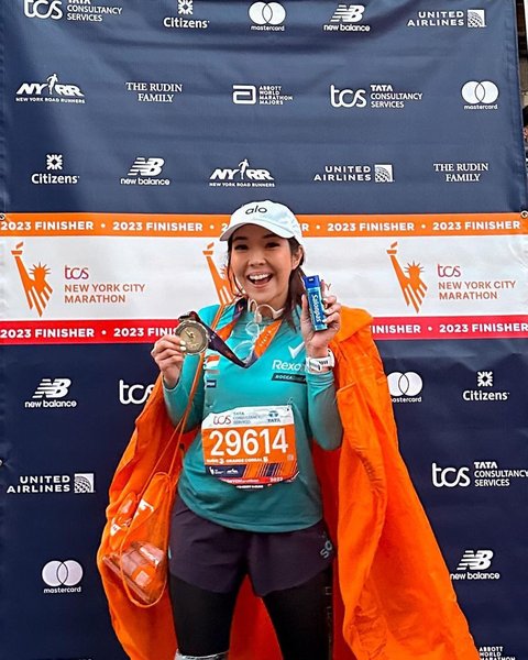 Dapat Ucapan Selamat dari Gempi, 7 Foto Gisella Anastasia Saat Ikuti Marathon di New York!