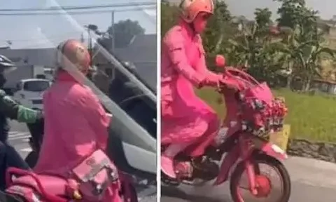 10 Potret Kostum Pemotor di Luar Nalar Ini Bikin Ngakak, Ada Ironman Isi Bensin Eceran!