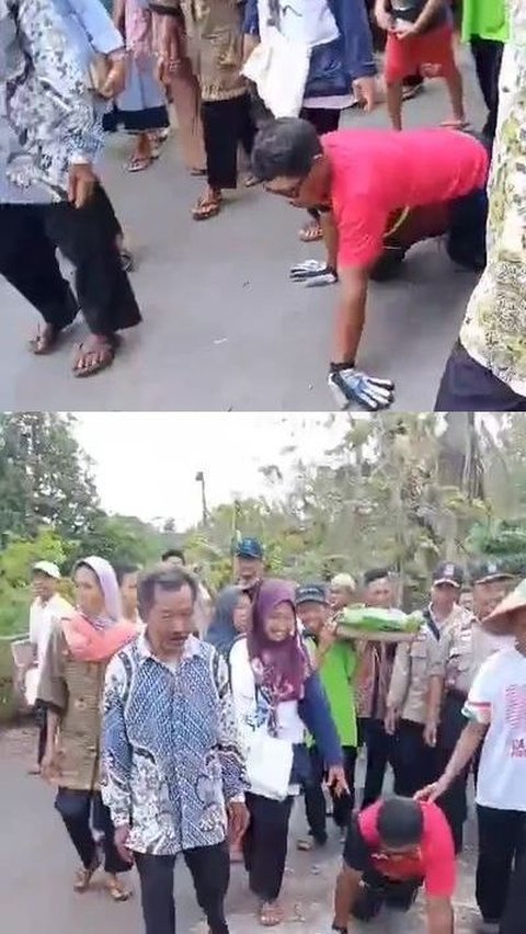 <b>Viral Pria Lakukan Nazar Merangkak 1 KM saat Jalan Depan Rumah Diaspal, Penantian 9 Tahun Akhirnya Terwujud</b>