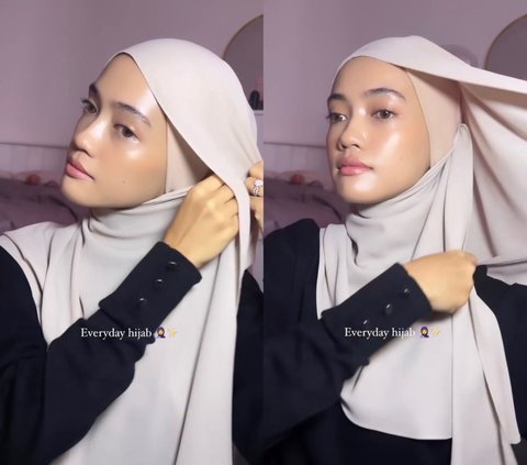 Styling Pashmina Meleyot Sat Set, Cocok untuk Si Paling Sibuk