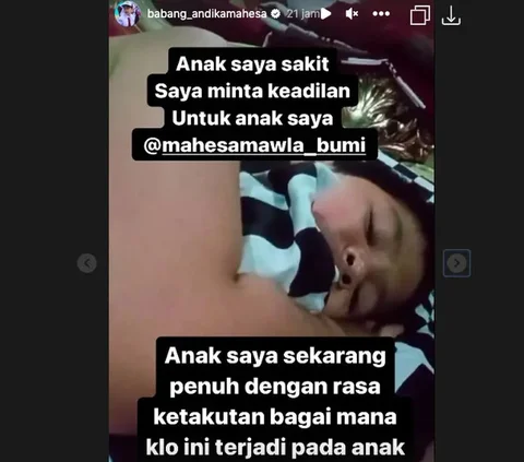 Andika Mahesa's Child is Scolded by a Student's Guardian Until Hurt and Traumatized