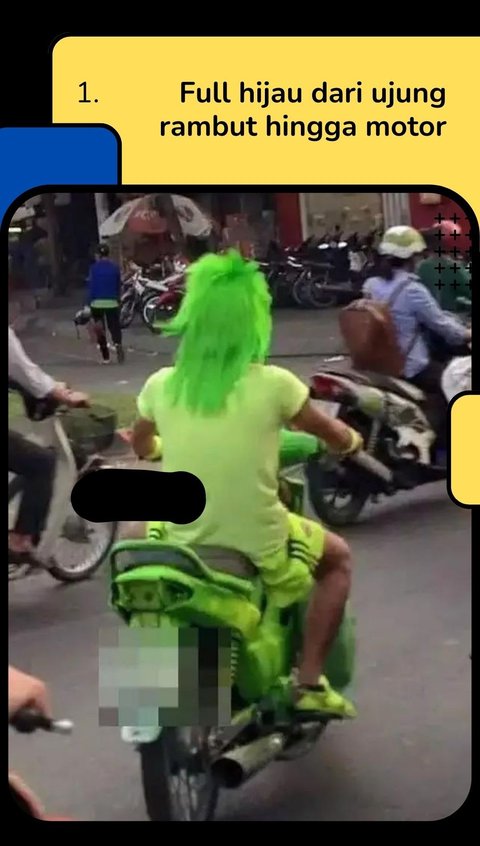 10 Potret Pemotor Pakai Baju yang Serasi dengan Motornya, Bikin Auto Nengok di Jalan!