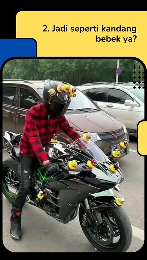 10 Potret Pemotor Pakai Baju yang Serasi dengan Motornya, Bikin Auto Nengok di Jalan!