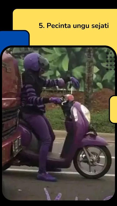 10 Potret Pemotor Pakai Baju yang Serasi dengan Motornya, Bikin Auto Nengok di Jalan!