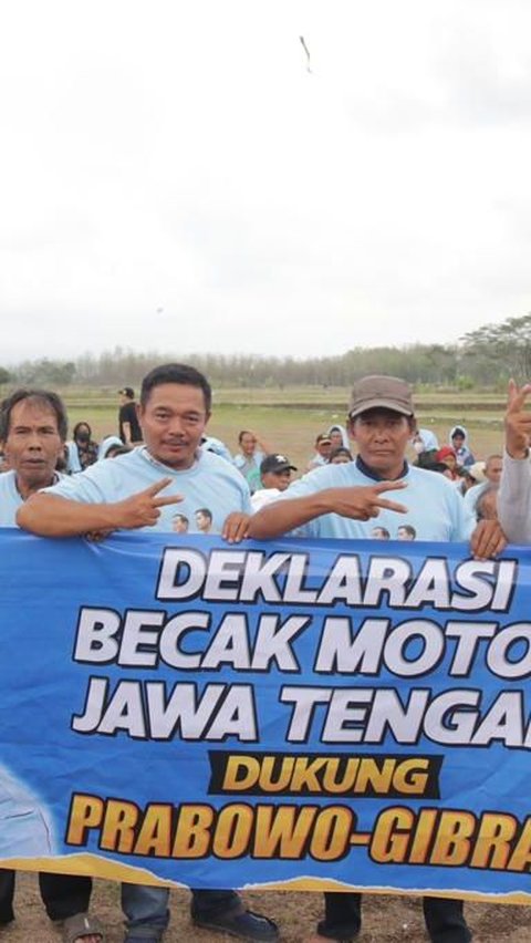 Paguyuban Becak Motor Jateng Dukung Prabowo-Gibran<br>