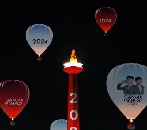 Viral Balon Udara Ganjar-Mahfud di Monas, Ini Penjelasan Pemprov DKI