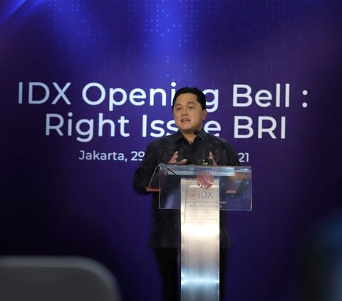 Erick Thohir Puji Kenaikan Saham BBRI 61,5 Kali Lipat Sejak IPO