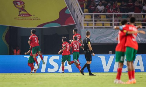 FOTO: Ditekuk 1-3, Inilah Potret Perjuangan Timnas Indonesia U-17 Saat Hadapi Maroko