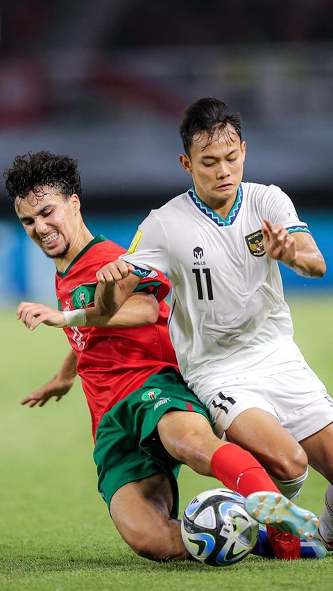 FOTO: Ditekuk 1-3, Inilah Potret Perjuangan Timnas Indonesia U-17 Saat Hadapi Maroko