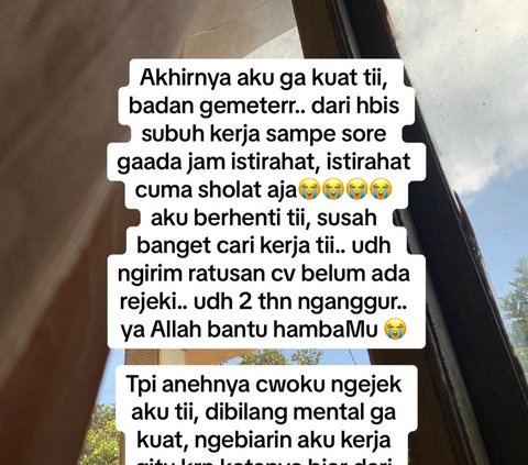 Viral Curhatan Wanita Lulusan Sarjana Hukum, Mengaku Susah Cari Kerja hingga Tak Kuat Jadi Buruh Warung Makan